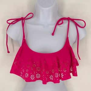 VS Pink Eyelet Pink Swim Bikini Top